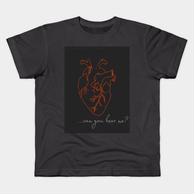 Aesthetic heart heartbeat dark academia strings of fate Kids T-Shirt by AGRHouse